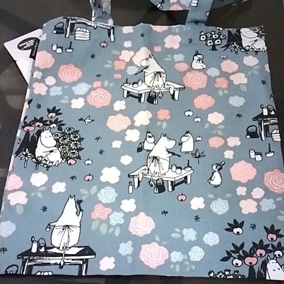 💜 NWT Moomin Blue/no Tote " Moomin mamma is dreaming" - Picture 3 of 7